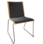Thonet S 182 PST-Buche Natur (TP 17) gebeizt I-LEDER I - Nero 622