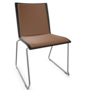 Thonet S 182 PST-Buche Schwarz (TP 29) gebeizt I-LEDER I - New Cognac 680
