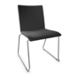 Thonet S 182 PVST-Chrom-LEDER I - Nero 622