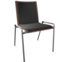 Thonet S 262 P-Buche Nussbaum (TP 24) gebeizt I-LEDER I - Nero 622