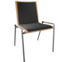 Thonet S 262 P-Buche Natur (TP 17) gebeizt I-LEDER I - Nero 622