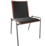 Thonet S 262 P-Buche Kirschbaum (TP 44) gebeizt I-LEDER I - Nero 622