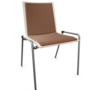 Thonet S 262 P-Buche Weiß (TP 200) lasiert gebeizt II-LEDER I - New Cognac 680