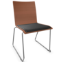 Thonet S 182 SPST | Stahldrahtstuhl - Buche Kirschbaum (TP 44) - LEDER I - Nero 622