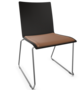Thonet S 182 SPST | Stahldrahtstuhl - Buche Schwarz (TP 29) - LEDER I - New Cognac 680