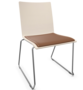 Thonet S 182 SPST | Stahldrahtstuhl - Buche Weiß (TP 200) - LEDER I - New Cognac 680