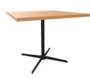schwarz (TS 9005) lackiert - 90 x 90 cm - Buche natur (TP 17) - Tischkante gerade