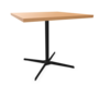 schwarz (TS 9005) lackiert - 80 x 80 cm - Buche natur (TP 17) - Tischkante gerade
