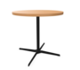 schwarz (TS 9005) lackiert - Durchmesser 80 cm - Buche natur (TP 17) - Tischkante gerade