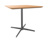 Edelstahloptik - Buche natur (TP 17) - 80 x 80 cm, Ecken gerundet (R = 60 mm) - Unterseite umlaufend abgeschrägt, MDF klar lackiert