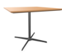 Edelstahloptik - Buche natur (TP 17) - 90 x 90 cm - Unterseite umlaufend abgeschrägt, MDF klar lackiert