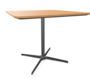 Edelstahloptik - Buche natur (TP 17) - 90 x 90 cm, Ecken gerundet (R = 60 mm) - Unterseite umlaufend abgeschrägt, MDF klar lackiert