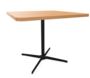 Edelstahloptik - Buche natur (TP 17) - 90 x 90 cm, Ecken gerundet (R = 60 mm) - Unterseite umlaufend abgeschrägt, MDF klar lackiert