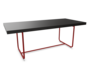 tomatenrot (TS 3013) lackiert  -  Buche schwarz (TP 29) gebeizt