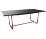 tomatenrot (TS 3013) lackiert  -  Buche schwarz (TP 29) gebeizt