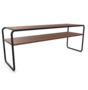 Thonet S 43 Klassik-Tiefschwarz (RAL 9005) pulverbeschichtet-Buche Nussbaum (TP 24) gebeizt I
