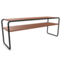 Thonet S 43 Klassik-Tiefschwarz (RAL 9005) pulverbeschichtet-Buche Kirschbaum (TP 44) gebeizt I