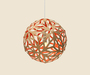 David Trubridge Floral Pendelleuchte Ø 60 cm - Zweifarbig rot (Pfirsich)