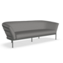 Fast Ria Soft 7622 - 2-Sitzer Sofa - Gestell 9-Metallic Grey / Stoffkissen SGR-Grey