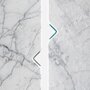 Objekto Quattro Cantoni Couchtisch / Marmor & Stahl - Blanc poli - Blau