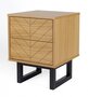 Morana Camden Bedside Herringbone Print Oak