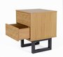 Morana Camden Bedside Herringbone Print Oak