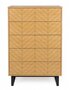 Morana Camden Bedroom Chest Herringbone Print Oak