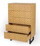 Morana Camden Bedroom Chest Herringbone Print Oak