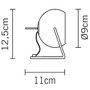 Fabbian Beluga Steel B05 Tischleuchte