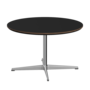 Fritz Hansen A222 Tischserie Säulenfuss - Satin Polierter Aluminium - Schwarz (720)