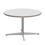 Fritz Hansen A222 Tischserie Säulenfuss - Satin Polierter Aluminium - Weiß (032)