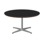Fritz Hansen A223 Tischserie Säulenfuss - Satin Polierter Aluminium - Schwarz (720)
