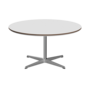 Fritz Hansen A223 Tischserie Säulenfuss - Satin Polierter Aluminium -Weiß (032)