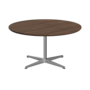 Fritz Hansen A223 Tischserie Säulenfuss - Satin Polierter Aluminium - Furnier Walnuss