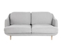 Fritz Hansen Lune™ JH200 -  2-sitzer Sofa - Stoff, Linara 2494/324, Eucalyptus