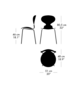 Fritz Hansen Die Ameise™ 3101 Gefärbter Esche