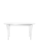 Fritz Hansen Super Elliptisch B620 Verchromte Spannbeine - WEISS LAMINAT, ALUKANTE
