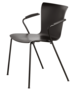 Fritz Hansen Vico Duo VM111 Veneer - Holz Veneer Black , Schwarz pulverbeschichtet
