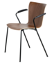 Fritz Hansen Vico Duo VM111 Veneer - Holz Veneer Walnut, Schwarz pulverbeschichtet