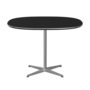 Fritz Hansen A603 Super-zirkularer Tisch -Satin Polierter Aluminium -Schwarz (720)