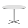 Fritz Hansen A603 Super-zirkularer Tisch -Satin Polierter Aluminium -Weiß (032)