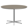 Fritz Hansen Zirkular A825 Zirkular Tisch Satinpoliertes Aluminium - Satin Polierter Aluminium & Brown Ottawa