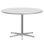 Fritz Hansen Zirkular A825 Zirkular Tisch Satinpoliertes Aluminium - Satin Polierter Aluminium & White