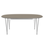 Fritz Hansen B619 Tischserie Erweiterung - Chrome -Brown Ottawa (717)