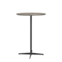 Fritz Hansen Bartisch A922 Ø 75 Cm Satinpoliertes Aluminium - Black - Walnuss