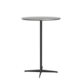 Fritz Hansen Bartisch A922 Ø 75 Cm Satinpoliertes Aluminium - Black - Grey Efeso (725)