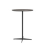 Fritz Hansen Bartisch A922 Ø 75 Cm Satinpoliertes Aluminium - Black - Grau (718)