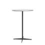 Fritz Hansen Bartisch A922 Ø 75 Cm Satinpoliertes Aluminium - Black - Weiß (032)