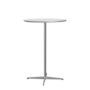 Fritz Hansen Bartisch A922 Ø 75 Cm Satinpoliertes Aluminium - Satin Polierter Aluminium - Weiß (032)