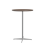 Fritz Hansen Bartisch A922 Ø 75 Cm Satinpoliertes Aluminium -  Satin Polierter Aluminiumte - walnuss